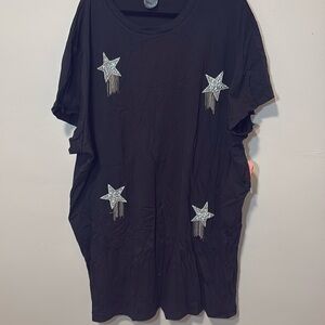 NWT fringe and stars tshirt dress